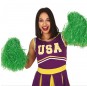 Pompom verde de cheerleader para completar o seu disfarce