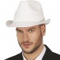 Chapéu de Gangster Pano Branco para completar o seu disfarce