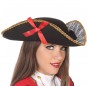 Chapéu de pirata preto com laço para completar o seu disfarce