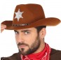 Chapéu de cowboy Far West marrom para completar o seu disfarce