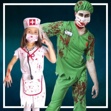 Compre online os fatos para se tornar um médico zombie